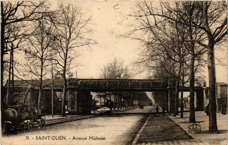 Carte postale ancienne Avenue Michelet à Saint-Ouen-sur-Seine