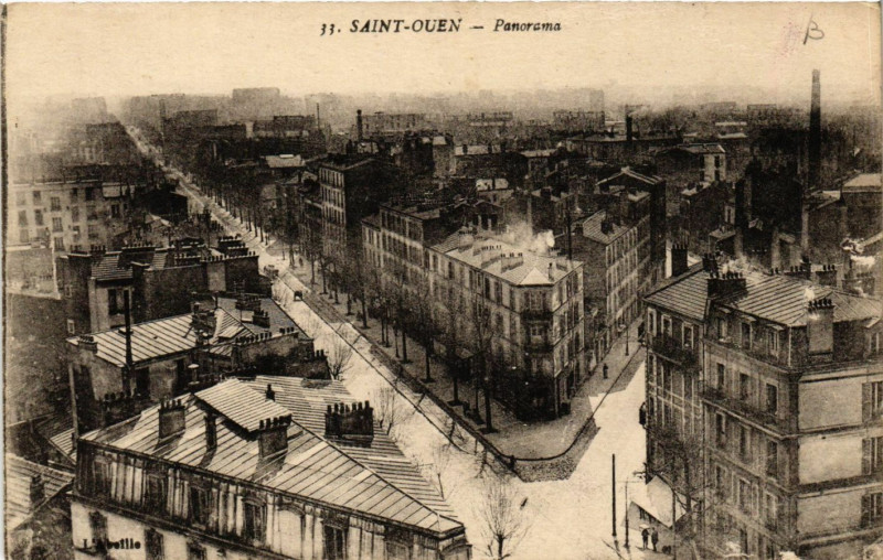 Carte postale ancienne Panorama à Saint-Ouen-sur-Seine