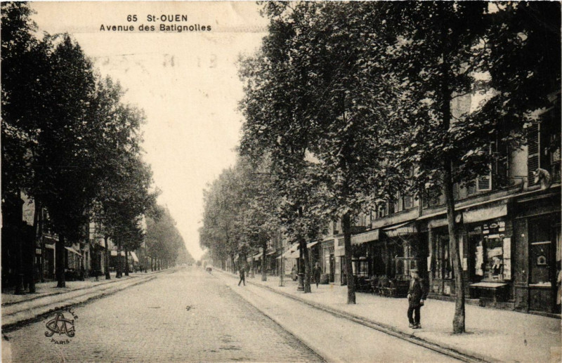 Carte postale ancienne Avenue des Batignolles à Saint-Ouen-sur-Seine
