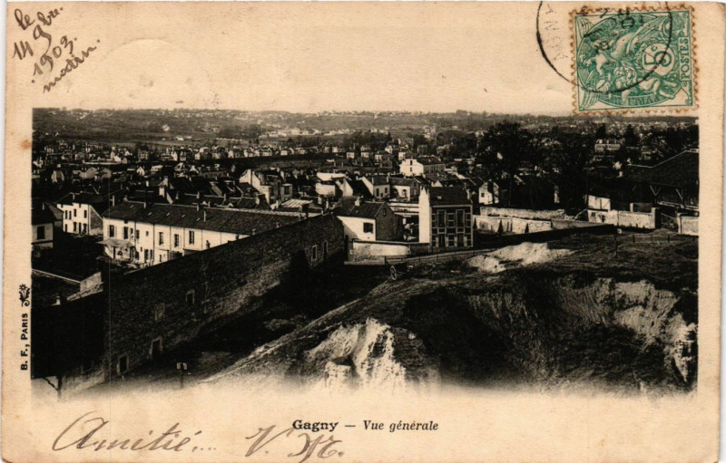 Carte postale ancienne Gagny - Vue générale à Gagny