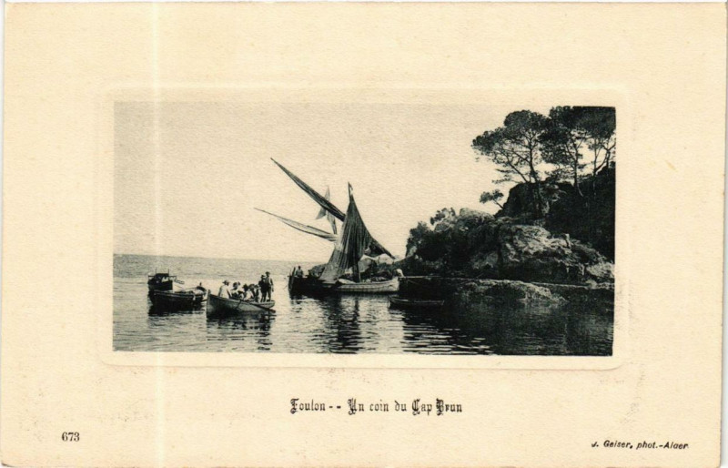 Carte postale ancienne Geiser 673 Toulon Un coin du Cap Brun à Toulon