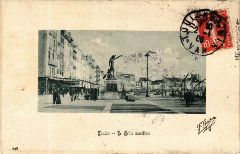 Carte postale ancienne Geiser 449 Toulon Le Génie maritime à Toulon