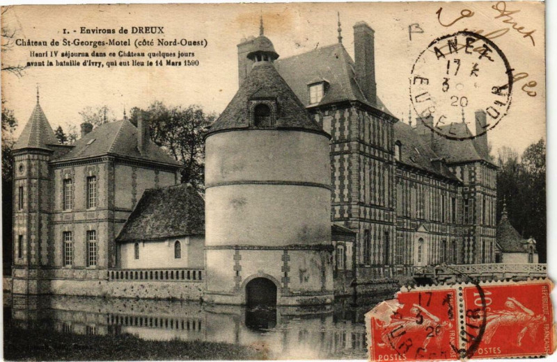Carte postale ancienne Env. de Dreux - Chateau de Saint-Georges Motel à Dreux