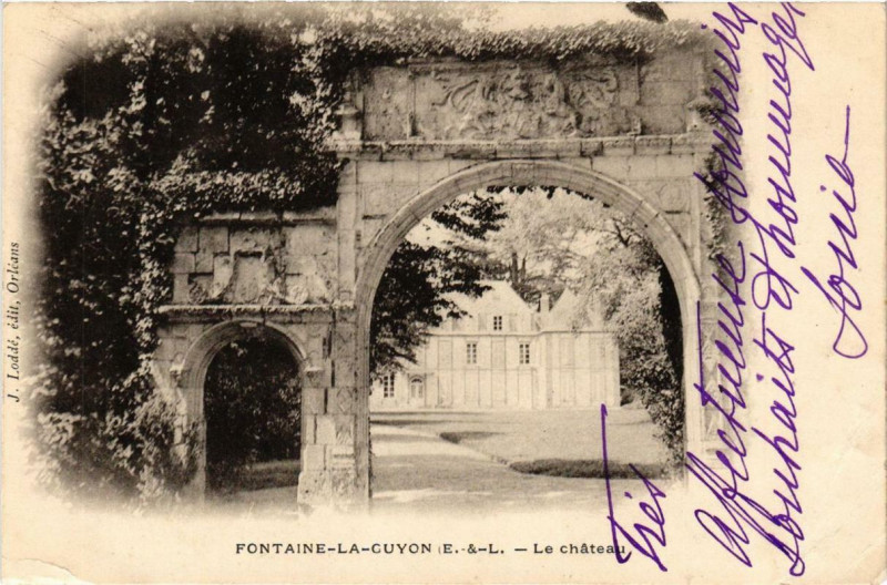Carte postale ancienne Le château à Fontaine-la-Guyon
