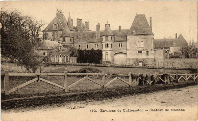 Carte postale ancienne Env. de Chateaudun - Chateau de Moléans à Moléans