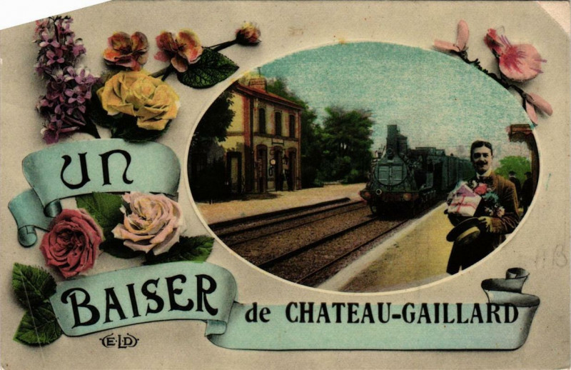 Carte postale ancienne Un Baiser de Chateau Gaillard