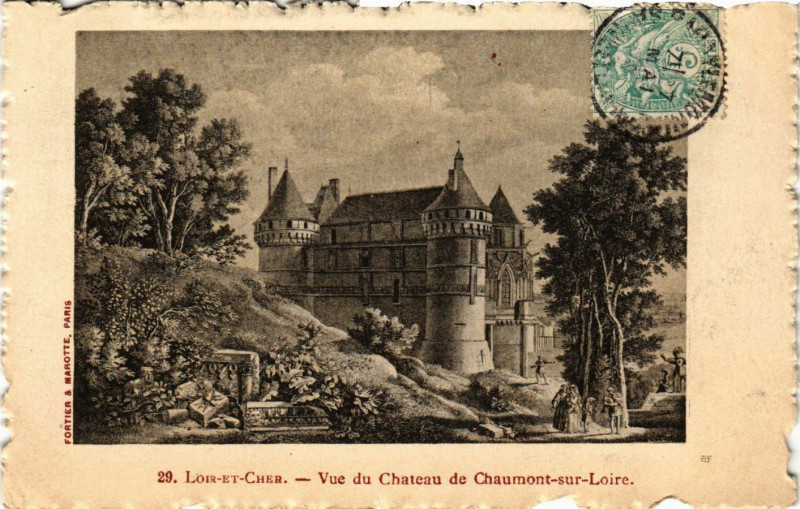 Carte postale ancienne Vue du Chateau de Chaumont-sur-Loire à Chaumont-sur-Loire