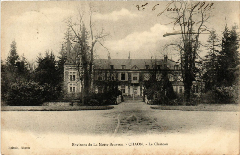 Carte postale ancienne Env. de La Motte-Beuvron - Chaon - Le Chateau à Chaon