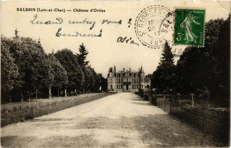 Carte postale ancienne Salbris - Chateau d'Orties à Salbris
