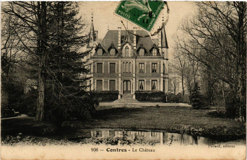 Carte postale ancienne Contres - Le Chateau