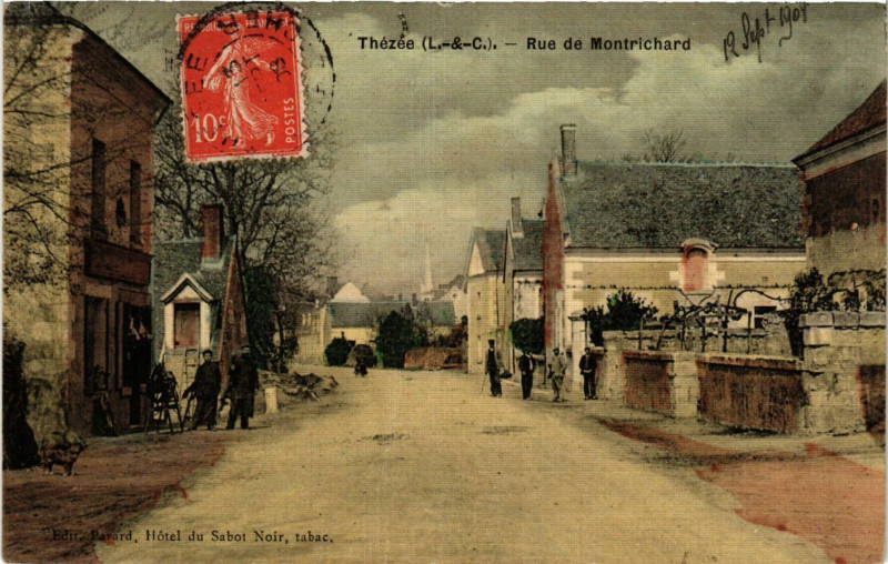 Carte postale ancienne Thezée - Rue de Montrichard