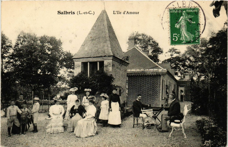 Carte postale ancienne Salbris - L'Ile d'Amour à Salbris
