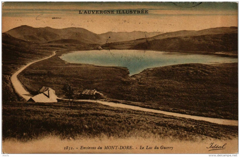 Carte postale ancienne Env. du Mont-Dore Le Lac du Guerry à Mont-Dore