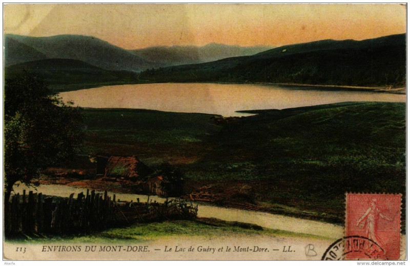 Carte postale ancienne Env. du Mont-Dore Le Lac de Guéry et le Mont-Dore à Mont-Dore
