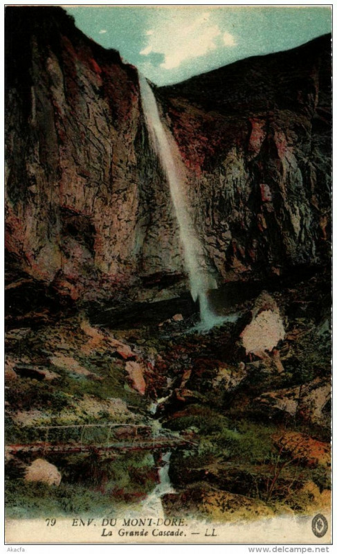 Carte postale ancienne Env. du Mont-Dore La Grande Cascade à Mont-Dore