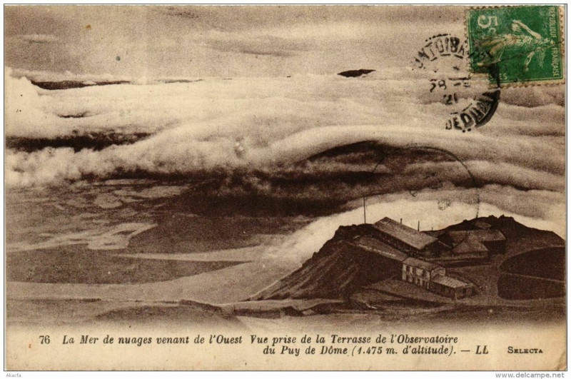 Carte postale ancienne La Mer de nuages venant de l'Ouest