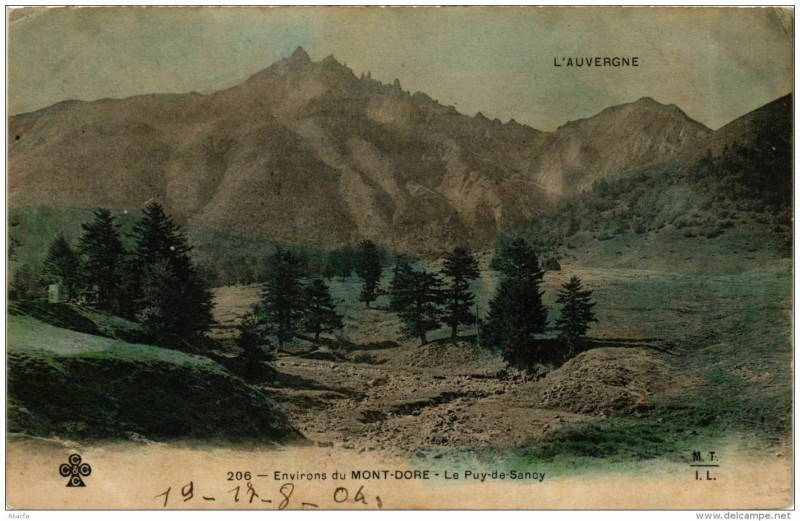 Carte postale ancienne Env. du Mont-Dore Le Puy de Sancy à Mont-Dore