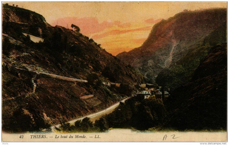 Carte postale ancienne Thiers Le Bout du Monde à Thiers