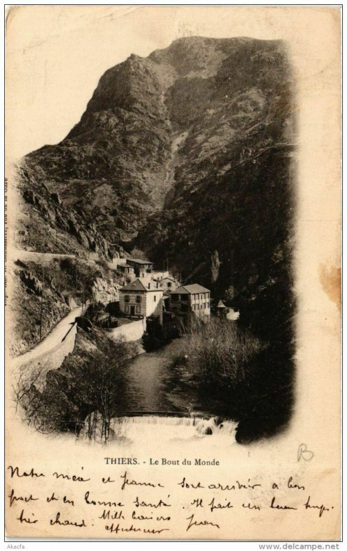 Carte postale ancienne Thiers Le Bout du Monde à Thiers