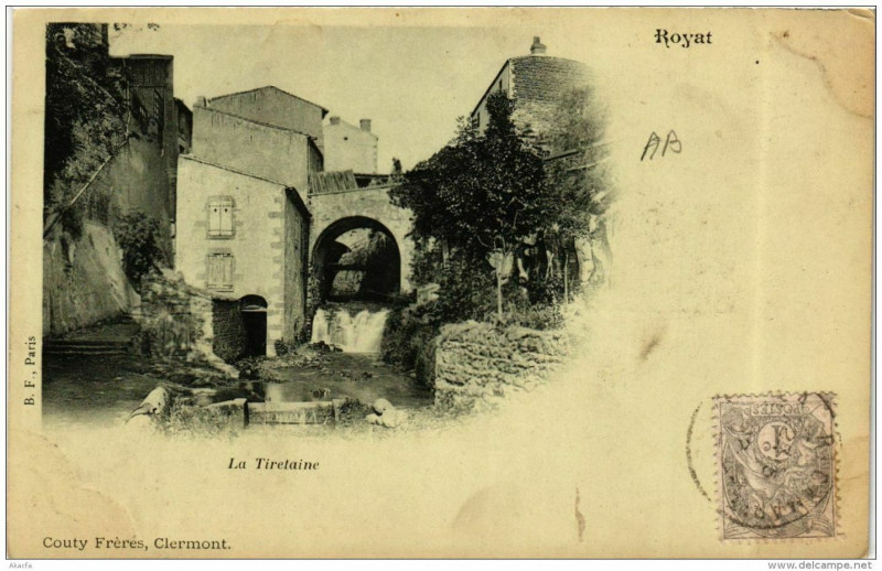 Carte postale ancienne Royat La Tiretaine à Royat