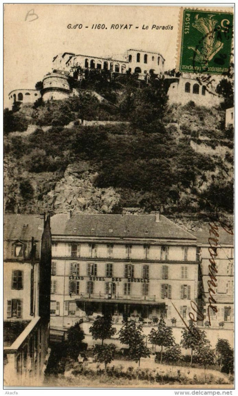 Carte postale ancienne Royat Le Paradis à Royat