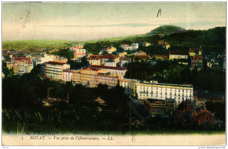 Carte postale ancienne Royat Vue prise de l'Observatoire à Ris