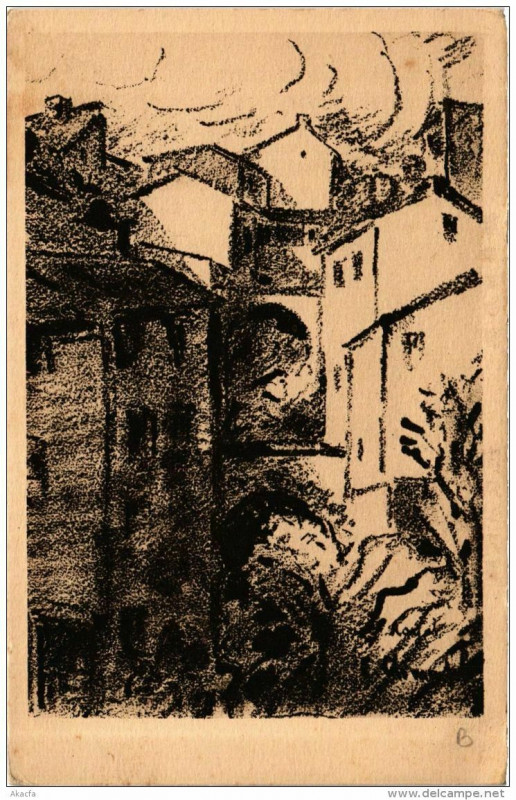 Carte postale ancienne Royat La Vallée Dessin Clémentel à Royat
