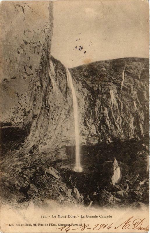 Carte postale ancienne Le Mont-Dore La Grande Cascade à Mont-Dore