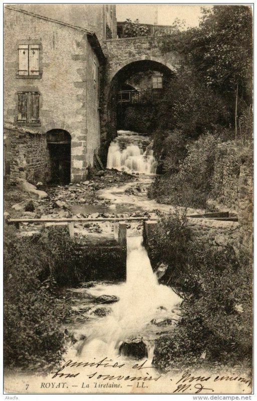 Carte postale ancienne Royat La Tiretaine à Royat