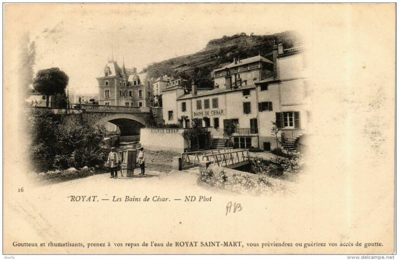 Carte postale ancienne Royat-les-Bains de César à Royat