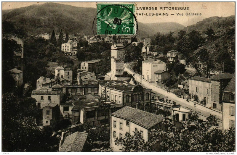 Carte postale ancienne Royat-les-Bains Vue Generale à Royat