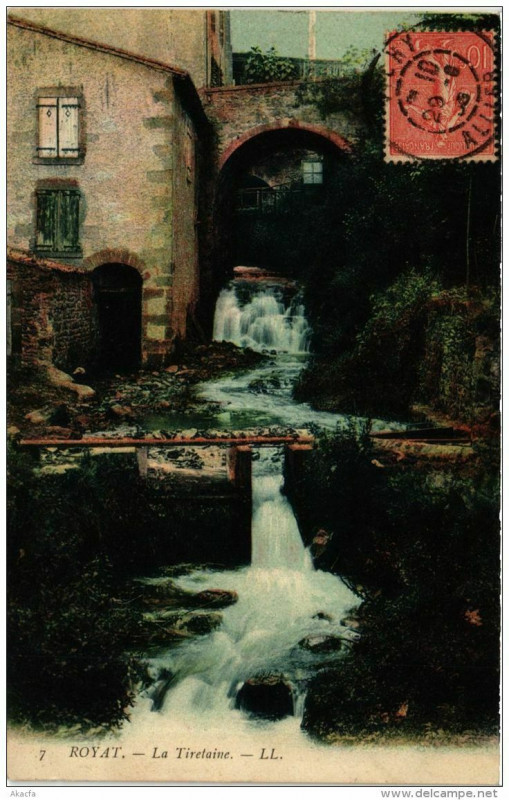 Carte postale ancienne Royat La Tiretaine à Royat