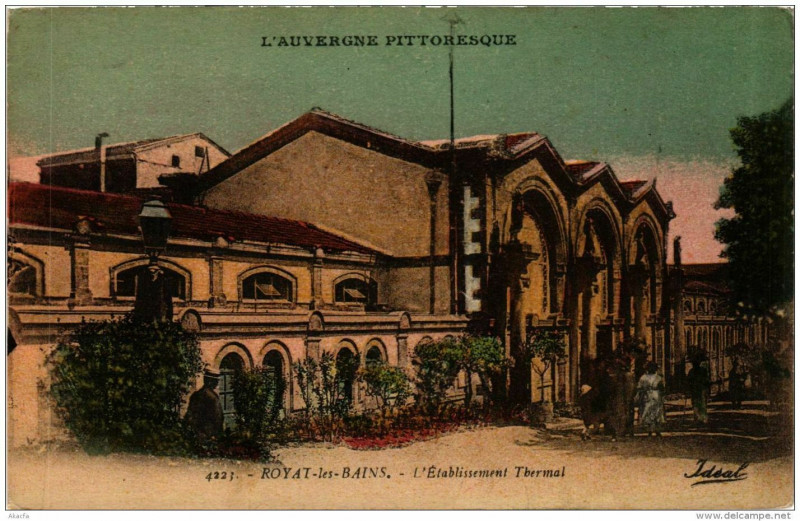 Carte postale ancienne Royat-les-Bains L'Etabl. thermal à Royat