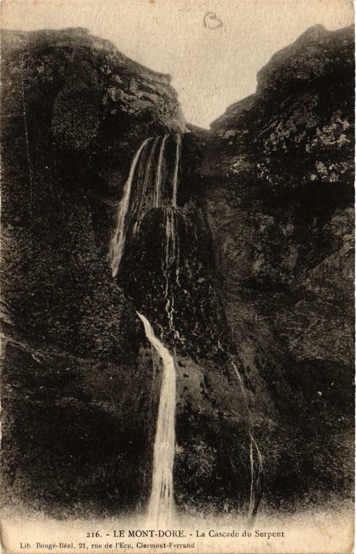 Carte postale ancienne Le Mont-Dore La Cascade du Serpent à Mont-Dore
