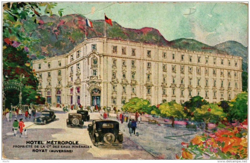 Carte postale ancienne Royat Hotel Metropole à Royat