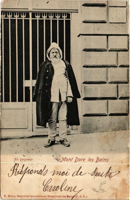 Carte postale ancienne Le Mont-Dore Un Baigneur à Mont-Dore