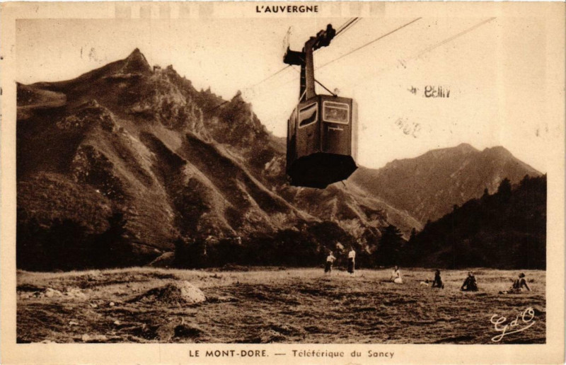 Carte postale ancienne Le Mont-Dore Teleferique du Sancy à Mont-Dore