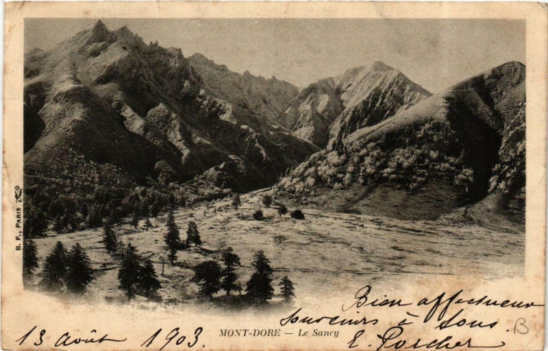 Carte postale ancienne Le Mont-Dore Le Sancy à Mont-Dore