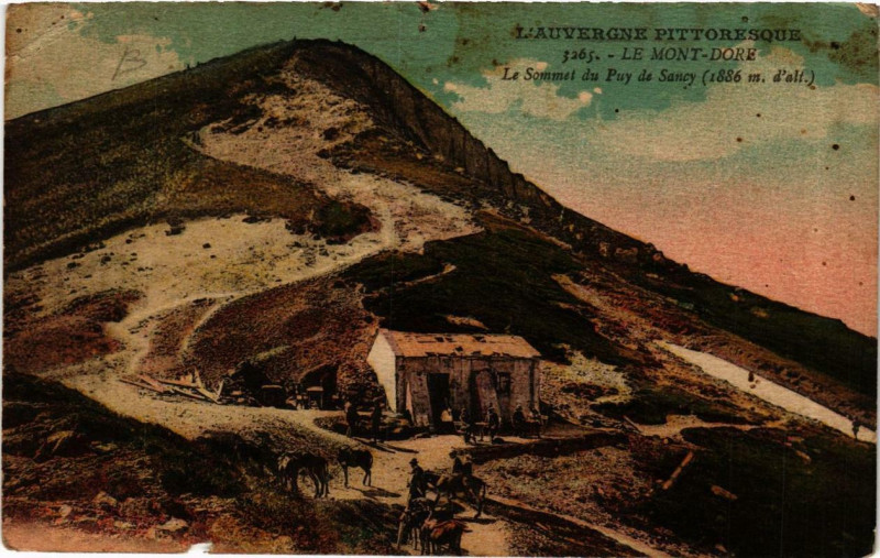 Carte postale ancienne Le Mont-Dore Le Sommet du Puy de Sancy à Mont-Dore