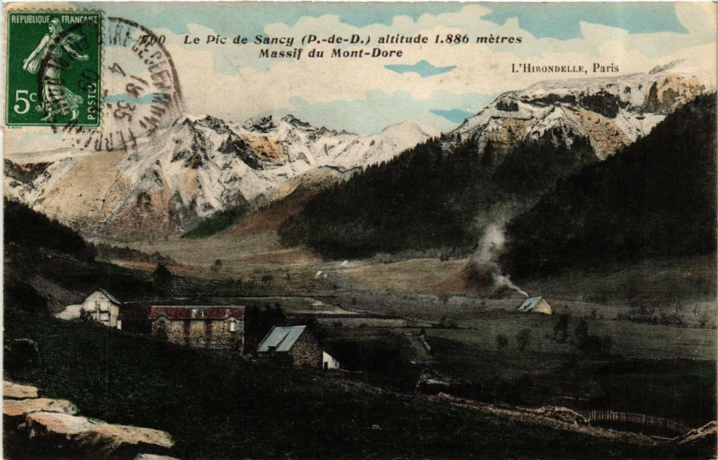 Carte postale ancienne Le Mont-Dore Le Pic de Sancy à Mont-Dore