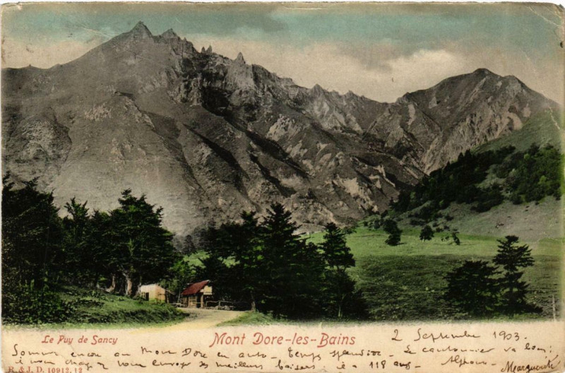 Carte postale ancienne Le Mont-Dore Le Puy de Sancy à Mont-Dore