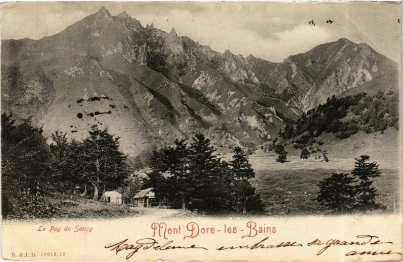 Carte postale ancienne Le Mont-Dore Le Puy de Sancy à Mont-Dore