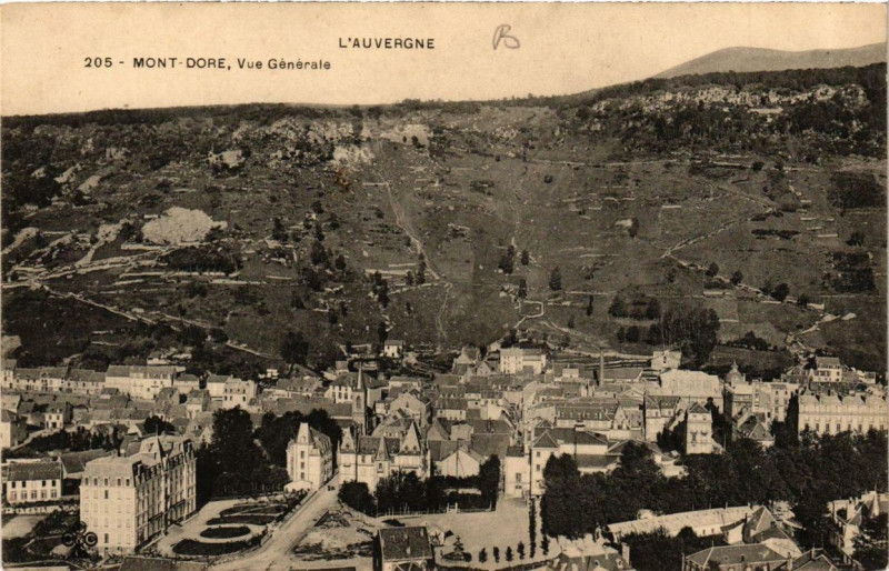 Carte postale ancienne Le Mont-Dore Vue Generale à Mont-Dore