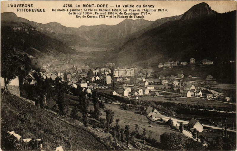 Carte postale ancienne Le Mont-Dore La Vallée du Sancy à Mont-Dore