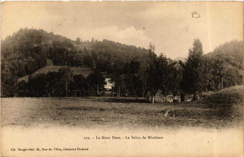 Carte postale ancienne Le Mont-Dore Le Salon de Mirabeau à Mont-Dore