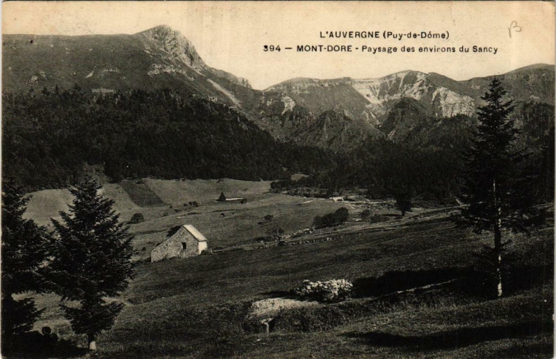 Carte postale ancienne Le Mont-Dore Paysage des Env. du Sancy à Mont-Dore