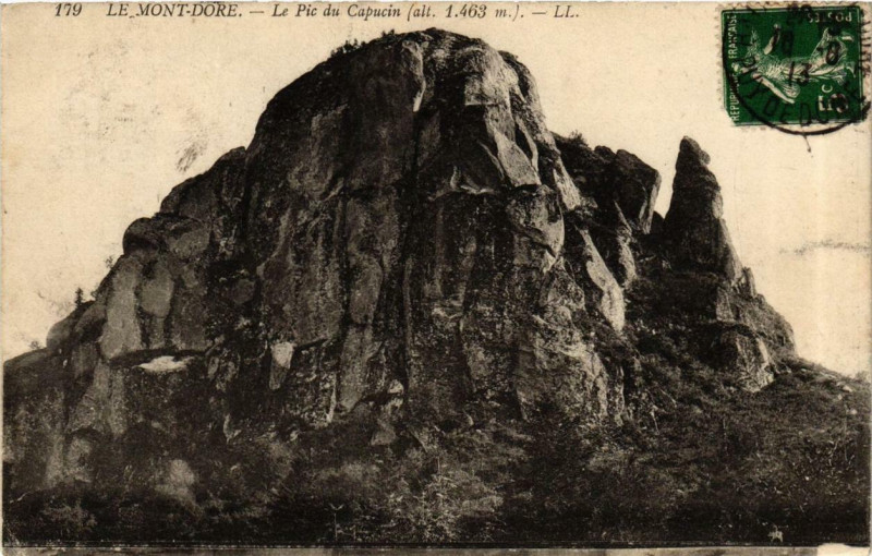 Carte postale ancienne Le Mont-Dore Le Pic du Capucin à Mont-Dore