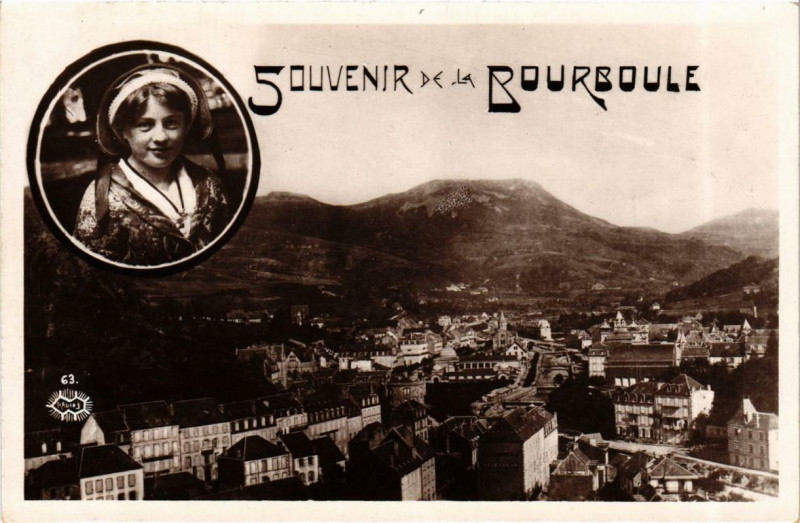 Carte postale ancienne La Bourboule Souvenir de La Bourboule à La Bourboule