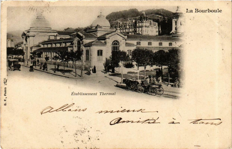 Carte postale ancienne La Bourboule Etabl. Thermal à La Bourboule