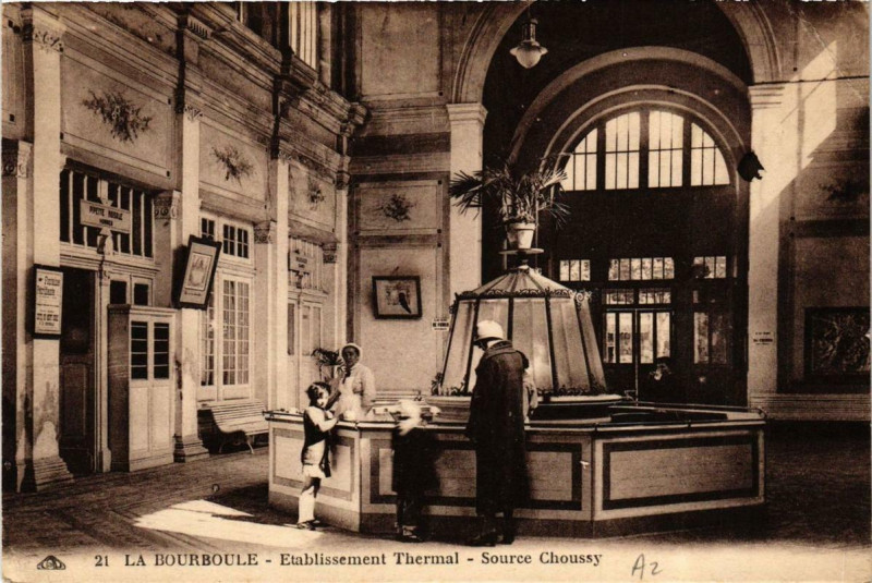 Carte postale ancienne La Bourboule Etabl. Thermal Source Choussy à La Bourboule